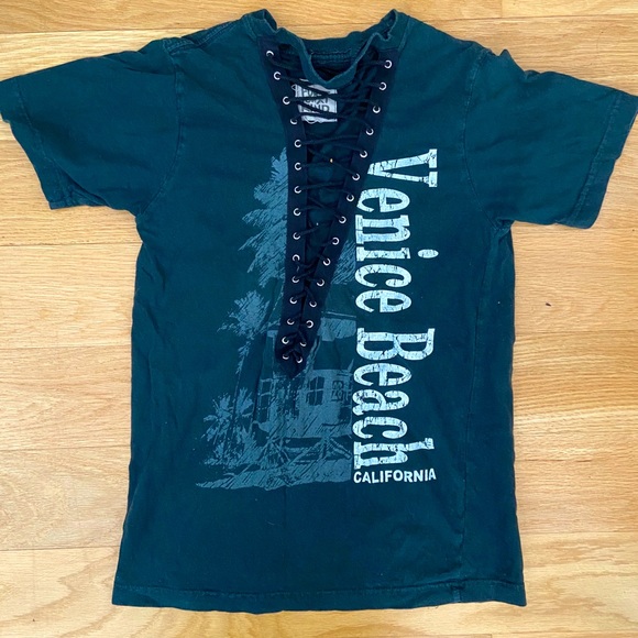 LF Tops - LF Furst of a kind refashioned vintage lace-up top